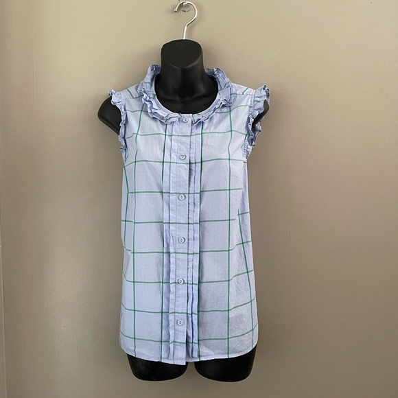 J Crew Ruffle Button Down Shirt - Picture 5 of 5